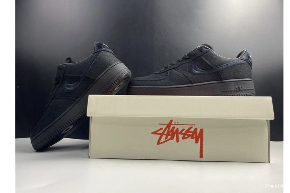 1 Low Black Air Force Stussy Nike CZ9084-001 0204